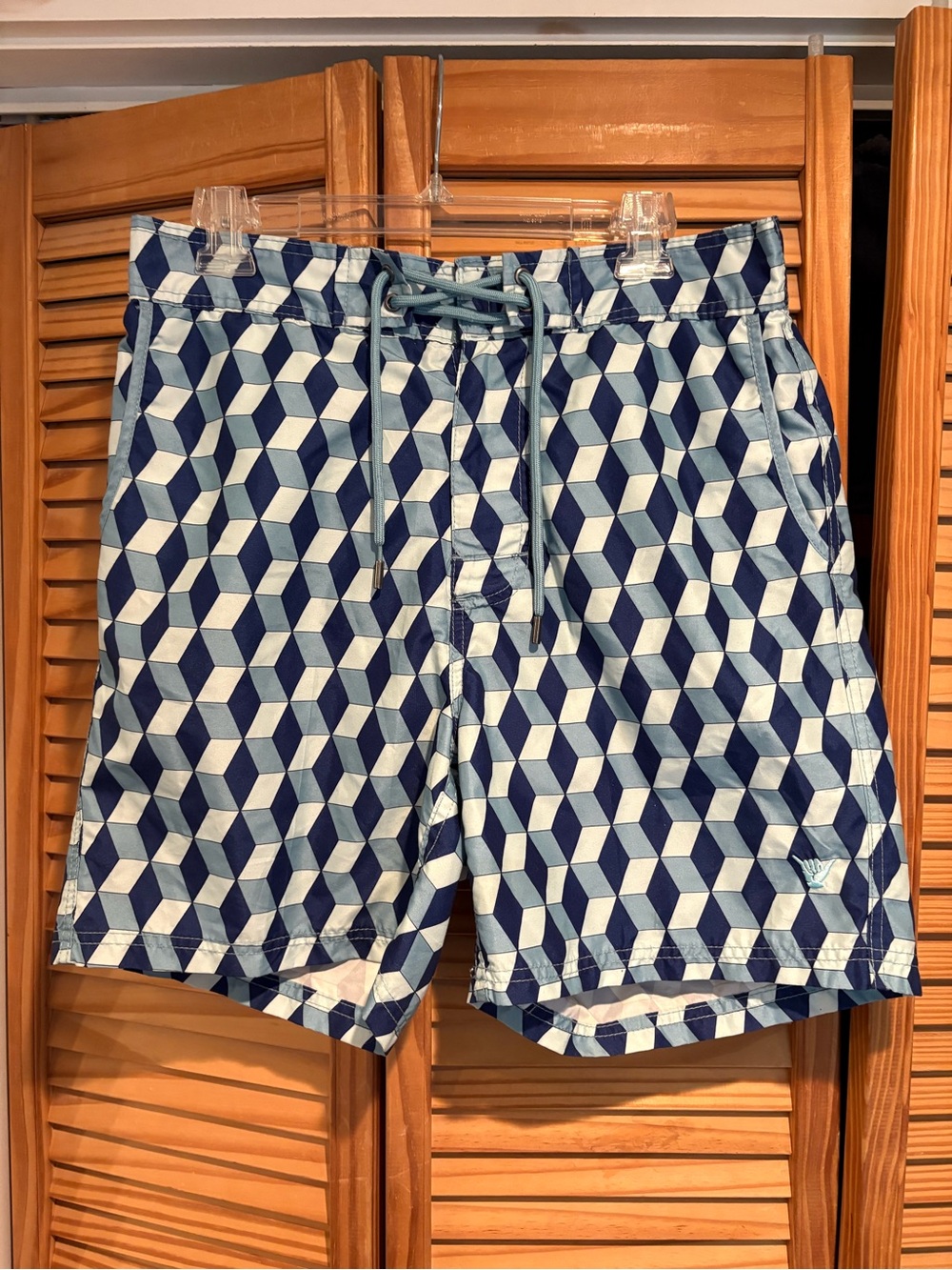 Beach Bros Men’s swimsuit shorts geometric retro 80s-inspired beach summer